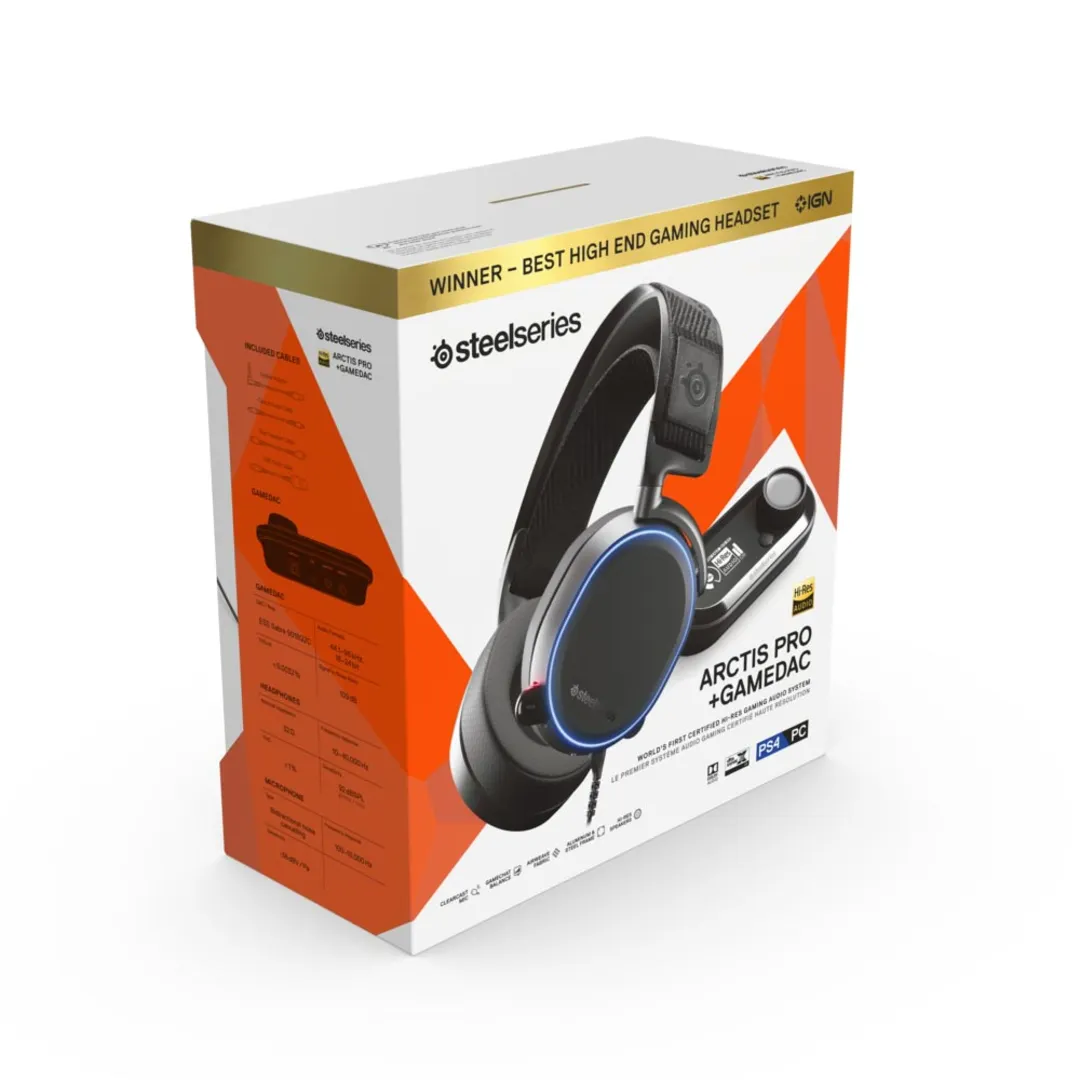 Kjøp SteelSeries Arctis Pro + GameDAC Gaming headset | 6 år garanti