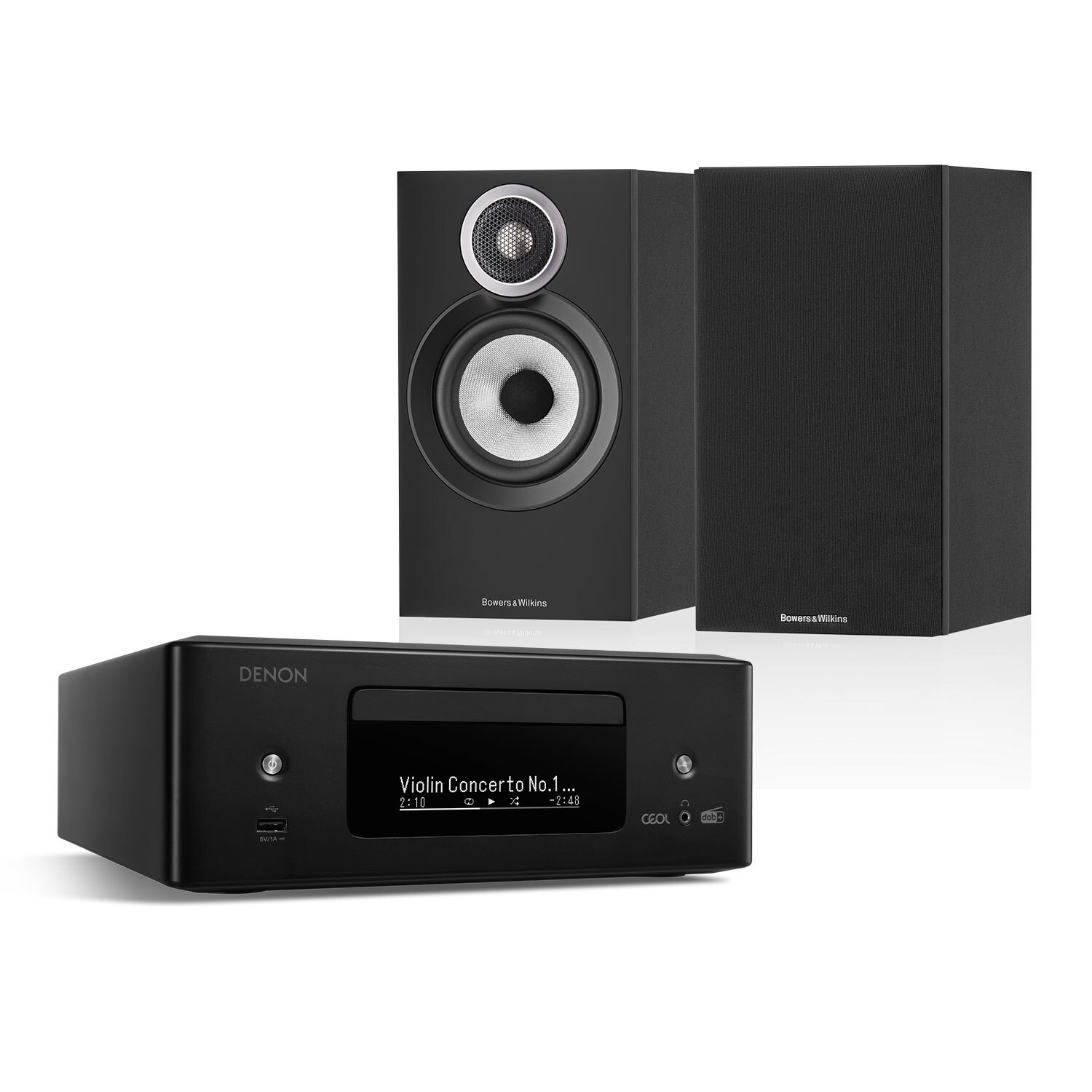 Denon RCD-N12DAB + BW 607 S3 Stereoanläggning till TV